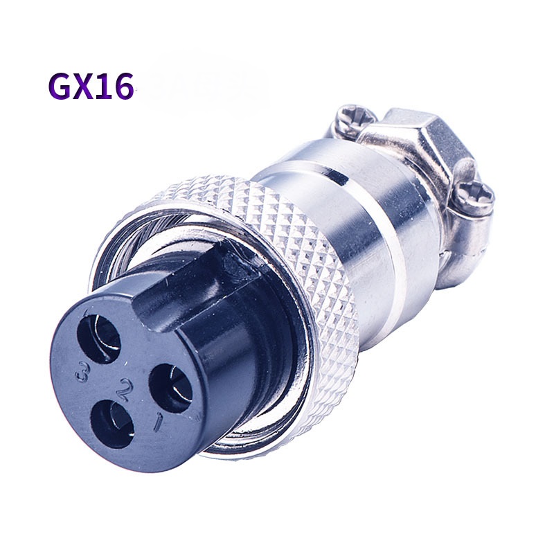 Штекер DC GX16, 3 pin, 16 мм