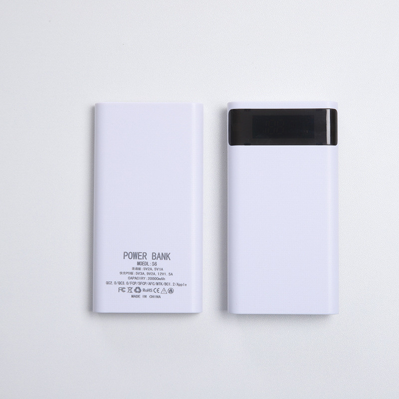 Корпус для Power Bank S6 , повербанк + ліхтарик (6 елементів 18650)  ШВИДКА ЗАРЯДКА 22,5W