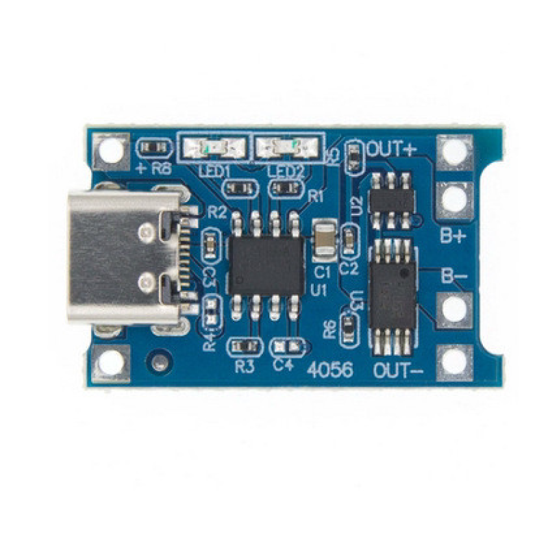 Електронний модуль TP4056 зарядки літієвих акумуляторів, Type-C DC 5 В